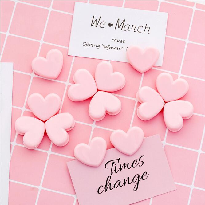10 개/대 귀여운 핑크 하트 모양 종이 클립 벽 사진 카드 장식 클립 종이 주최자 편지지 선물